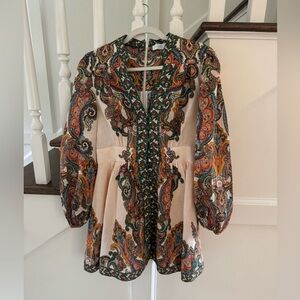 Zimmerman Ottie Plunge Dress - hemmed 2 inches to make a tad bit shorter.